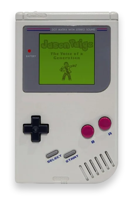 Jason Paige retro handheld video game