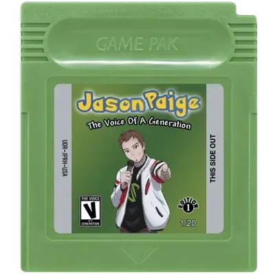 Mystery Pak green Jason Paige video game cartridge