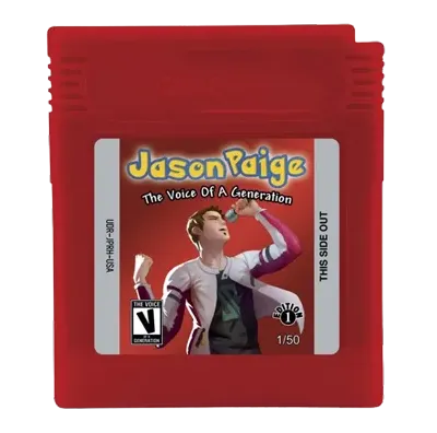 Mystery Pak red Jason Paige video game cartridge