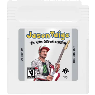Mystery Pak white Jason Paige video game cartridge