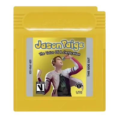 Mystery Pak yellow Jason Paige video game cartridge